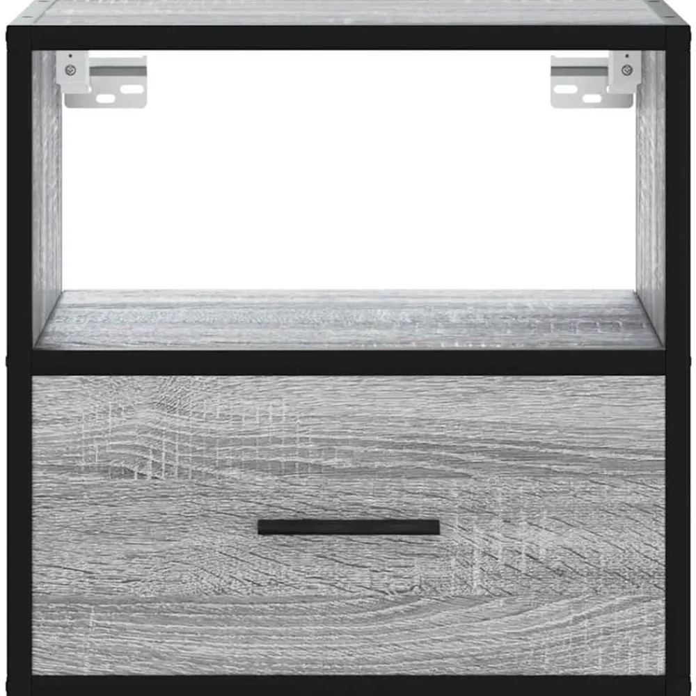 vidaXL Mesita de noche de pared 40x31x39,5 cm Gris sonoma Outlet