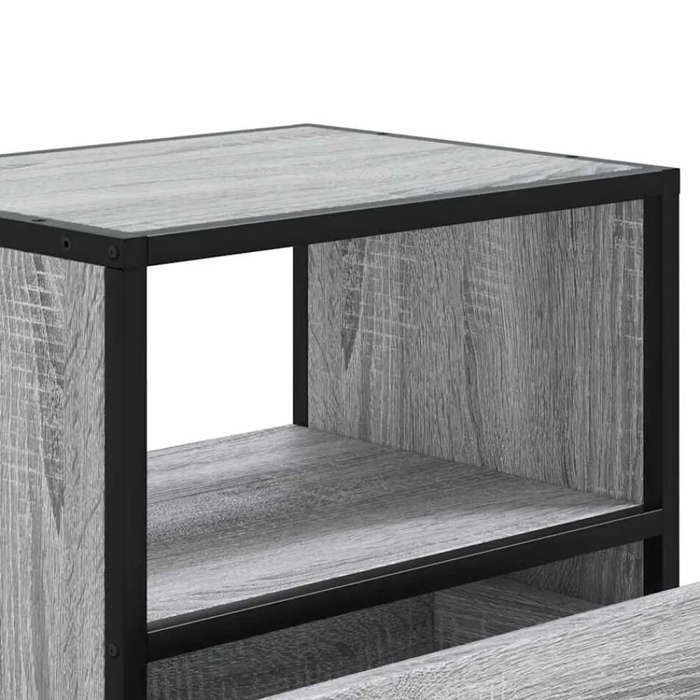 vidaXL Mesita de noche de pared 40x31x39,5 cm Gris sonoma Outlet