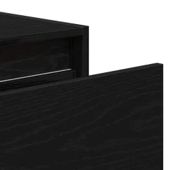 vidaXL Muebles Tv-Mesita de noche de pared con luces LED