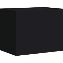 vidaXL Mesas-Mesita de noche de pared negra 45x30x35 cm