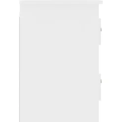 vidaXL Mesita de noche de pared blanca 41,5x36x53 cm Blanco New