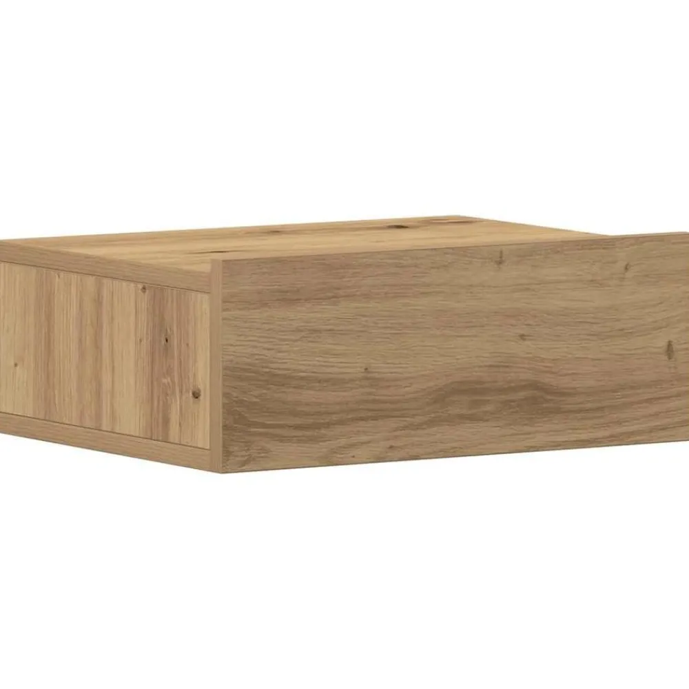 vidaXL Mesas-Mesita de noche flotante madera roble artesanal 40x32x15 cm