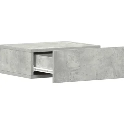vidaXL Mesita de noche flotante contrachapada gris hormigón 40x30x15cm Gris hormig&oacute;n Outlet