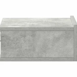 vidaXL Mesita de noche flotante contrachapada gris hormigón 40x30x15cm Gris hormig&oacute;n Outlet
