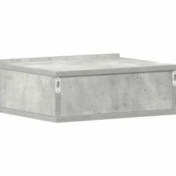 vidaXL Mesita de noche flotante contrachapada gris hormigón 40x30x15cm Gris hormig&oacute;n Outlet