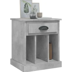 vidaXL Mesita de noche gris hormigón 43x36x50 cm Gris hormig&oacute;n Hot