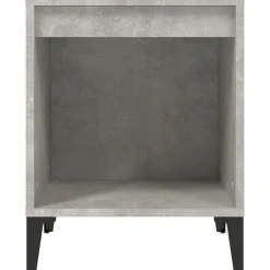 vidaXL Mesas-Mesita de noche gris hormigón 40x35x50 cm