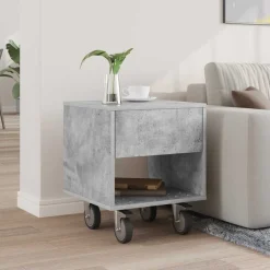 vidaXL Mesita de Noche Gris Concreto 40,5 x 40 x 48 cm Gris hormigón Best