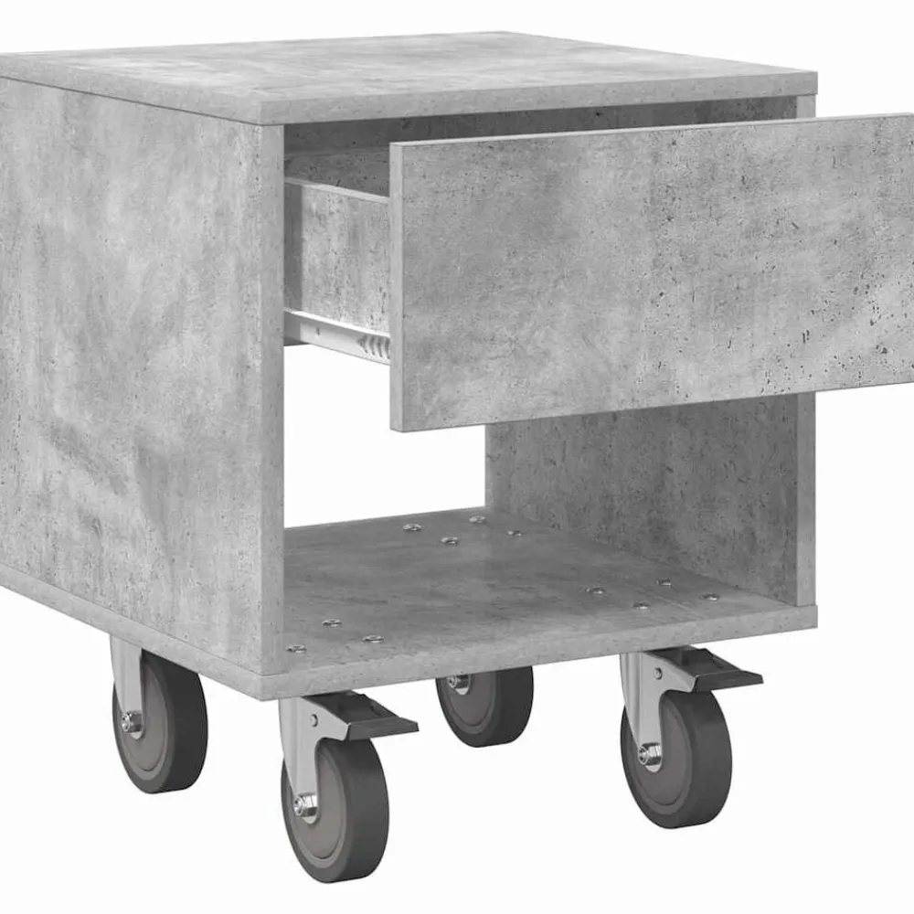 vidaXL Mesita de Noche Gris Concreto 40,5 x 40 x 48 cm Gris hormigón Best