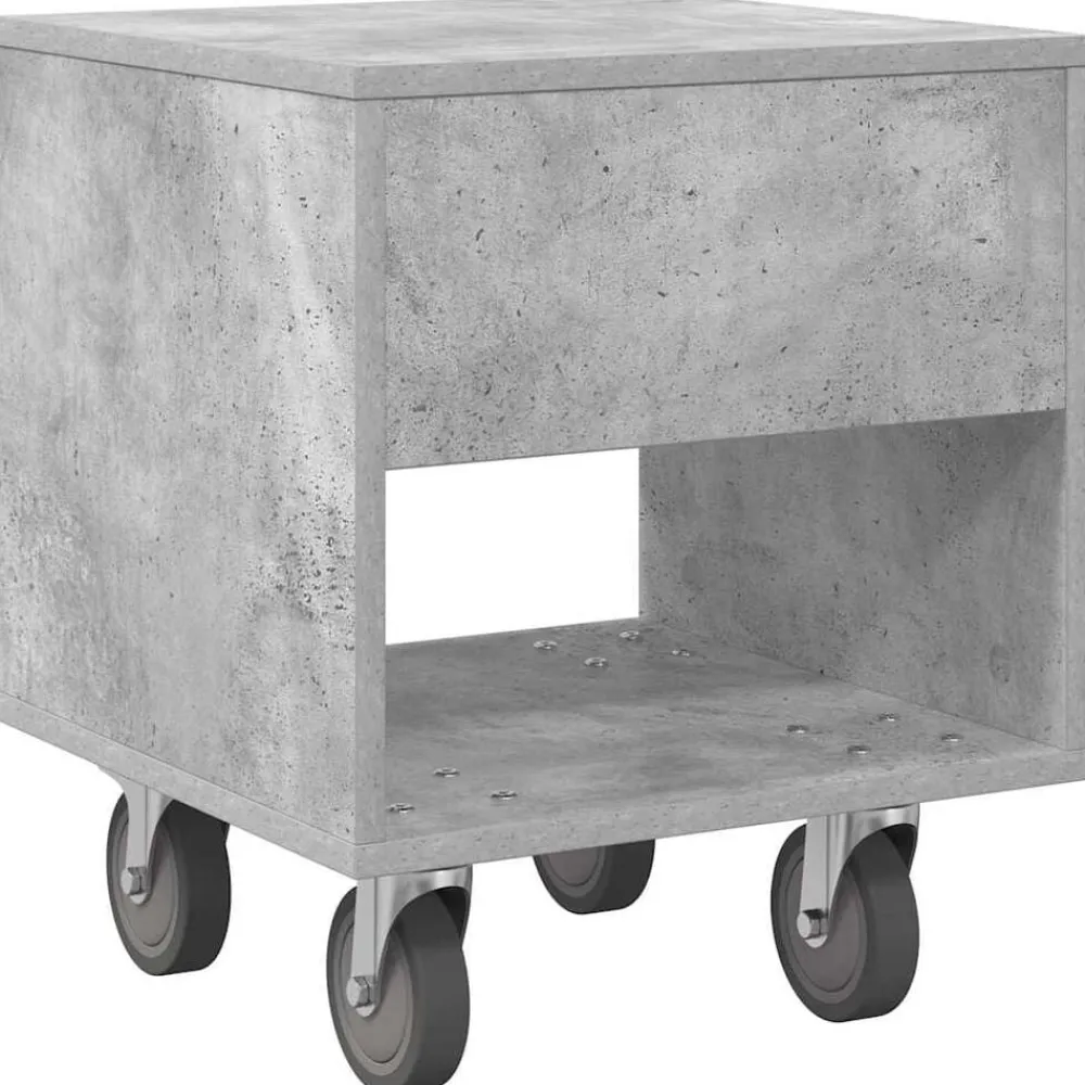 vidaXL Mesita de Noche Gris Concreto 40,5 x 40 x 48 cm Gris hormigón Best