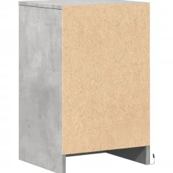 vidaXL Mesita de noche luces LED 2 uds madera ingeniería gris hormigón Gris hormig&oacute;n