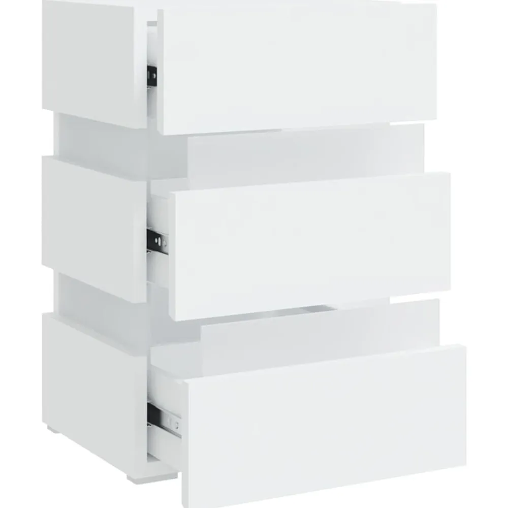 vidaXL Mesas-Mesita de noche luz LED madera de ingeniería 45x35x67 cm