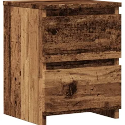 vidaXL Mesas-Mesita de noche madera de ingeniería envejecida 30x30x40 cm