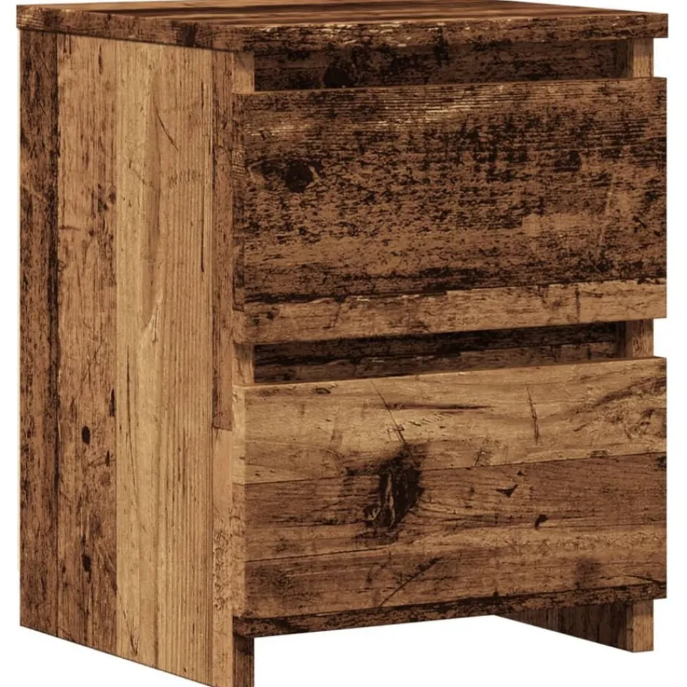 vidaXL Mesas-Mesita de noche madera de ingeniería envejecida 30x30x40 cm
