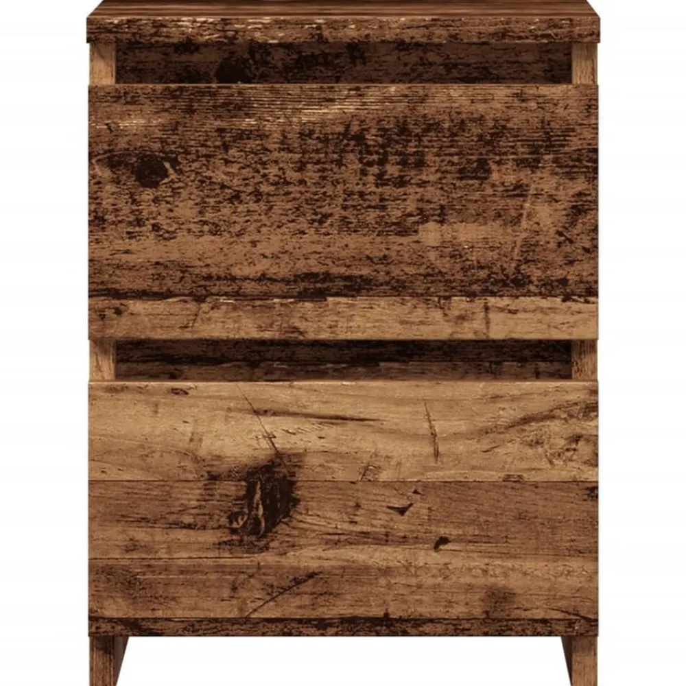 vidaXL Mesas-Mesita de noche madera de ingeniería envejecida 30x30x40 cm