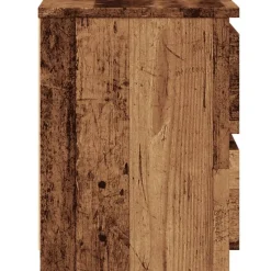 vidaXL Mesas-Mesita de noche madera de ingeniería envejecida 30x30x40 cm