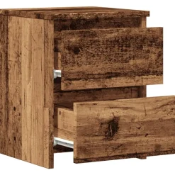 vidaXL Mesas-Mesita de noche madera de ingeniería envejecida 30x30x40 cm