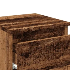 vidaXL Mesas-Mesita de noche madera de ingeniería envejecida 30x30x40 cm