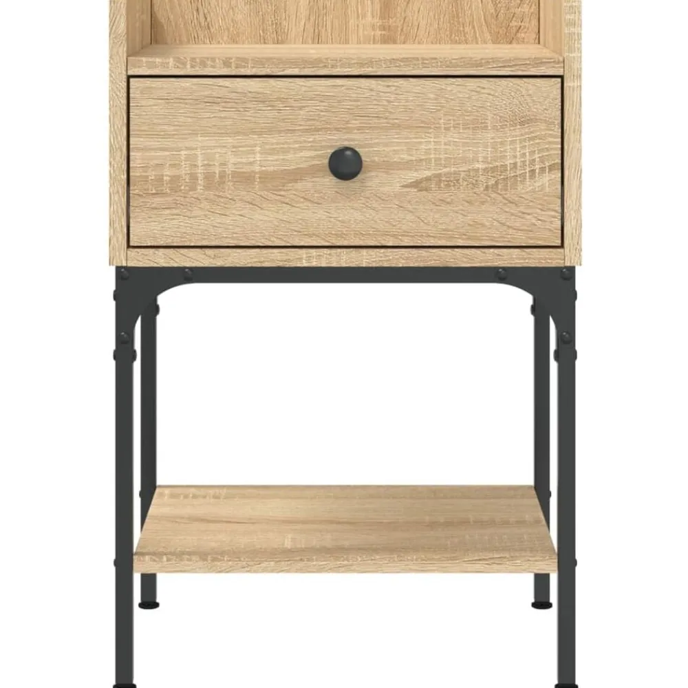 vidaXL Mesita de noche madera de ingeniería 40,5x31x60 cm Roble Sonoma Online
