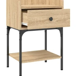 vidaXL Mesita de noche madera de ingeniería 40,5x31x60 cm Roble Sonoma Online