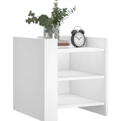 vidaXL Mesas-Mesita de noche madera de ingeniería 45x50x50 cm