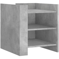 vidaXL Mesita de noche madera de ingeniería gris hormigón 45x50x50 cm Gris hormigón Hot