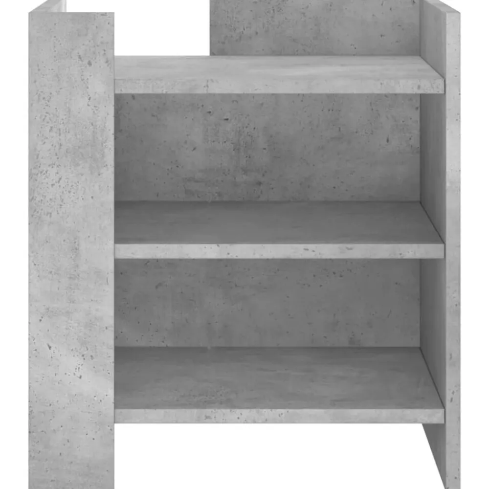vidaXL Mesita de noche madera de ingeniería gris hormigón 45x50x50 cm Gris hormigón Hot