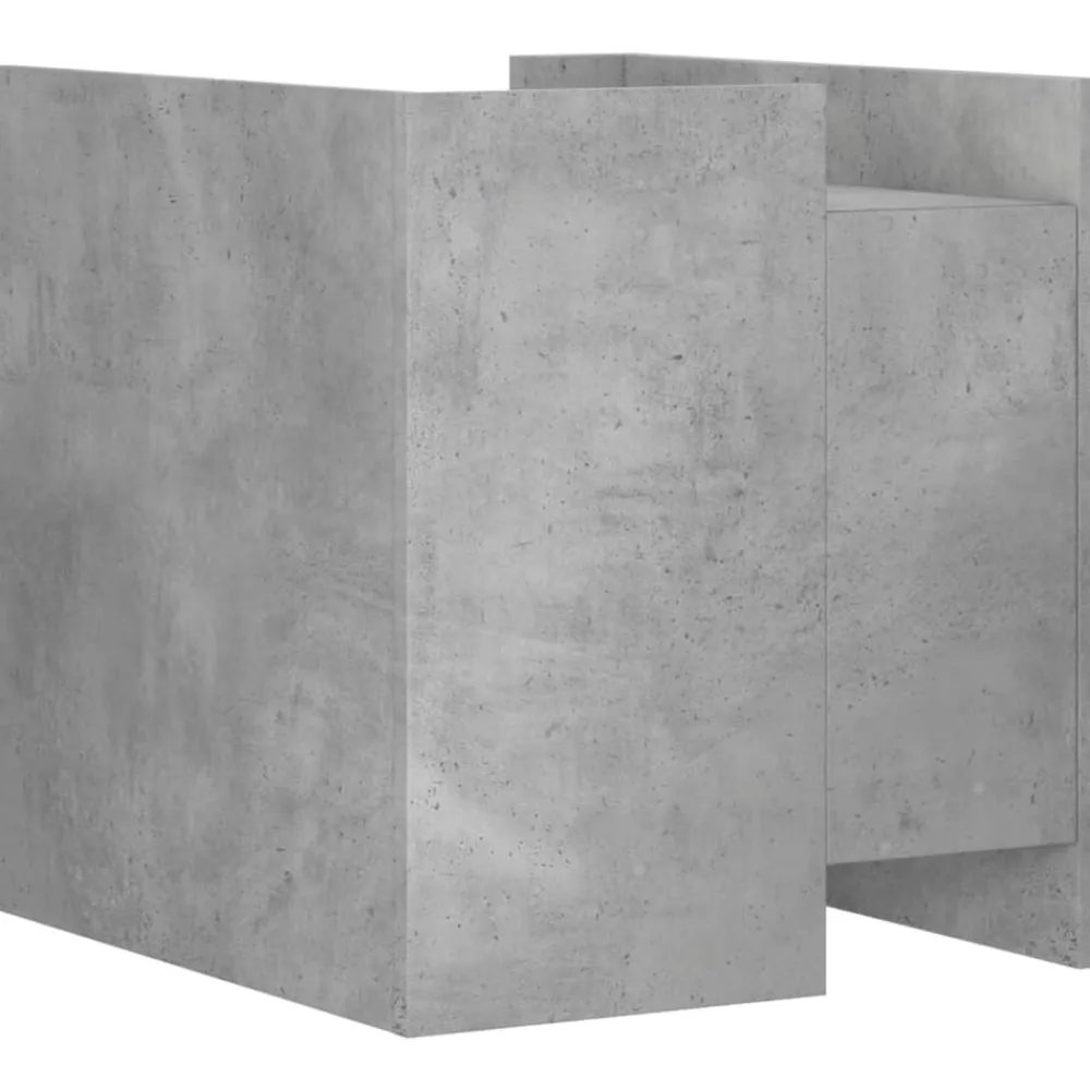vidaXL Mesita de noche madera de ingeniería gris hormigón 45x50x50 cm Gris hormigón Hot