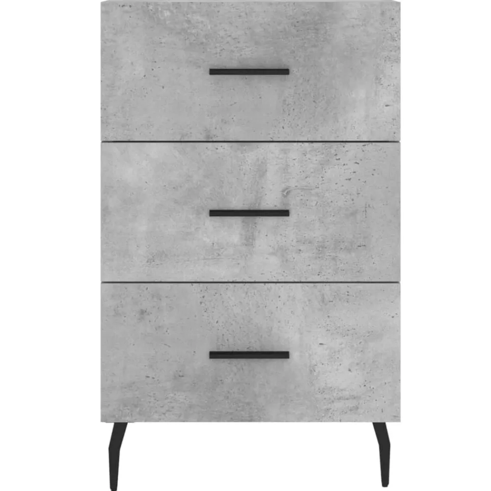 vidaXL Mesita de noche madera de ingeniería gris hormigón 40x40x66 cm Gris hormigón Discount