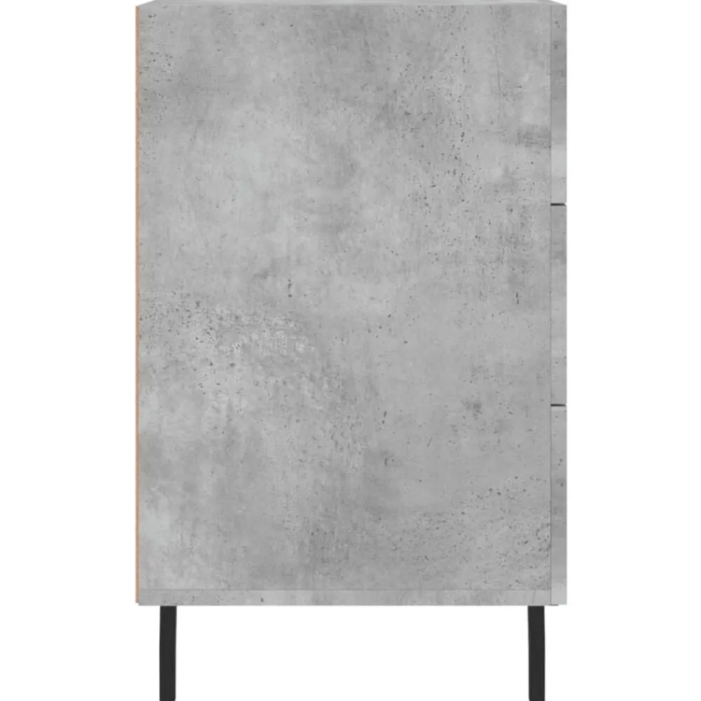 vidaXL Mesita de noche madera de ingeniería gris hormigón 40x40x66 cm Gris hormigón Discount