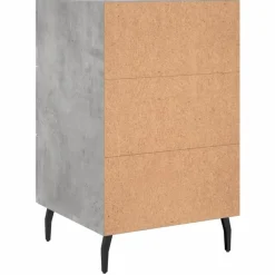 vidaXL Mesita de noche madera de ingeniería gris hormigón 40x40x66 cm Gris hormigón Discount