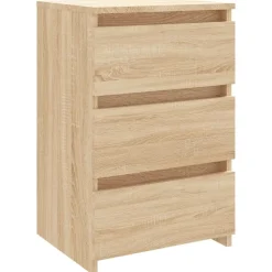 vidaXL Mesita de noche madera contrachapada 40x35x62,5cm Roble Sonoma Online