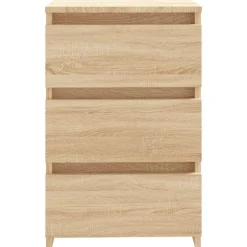 vidaXL Mesita de noche madera contrachapada 40x35x62,5cm Roble Sonoma Online