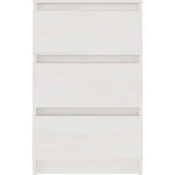 vidaXL Mesita de noche madera maciza de pino blanca 40x29,5x64 cm Blanco Clearance