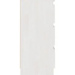 vidaXL Mesita de noche madera maciza de pino blanca 40x29,5x64 cm Blanco Clearance
