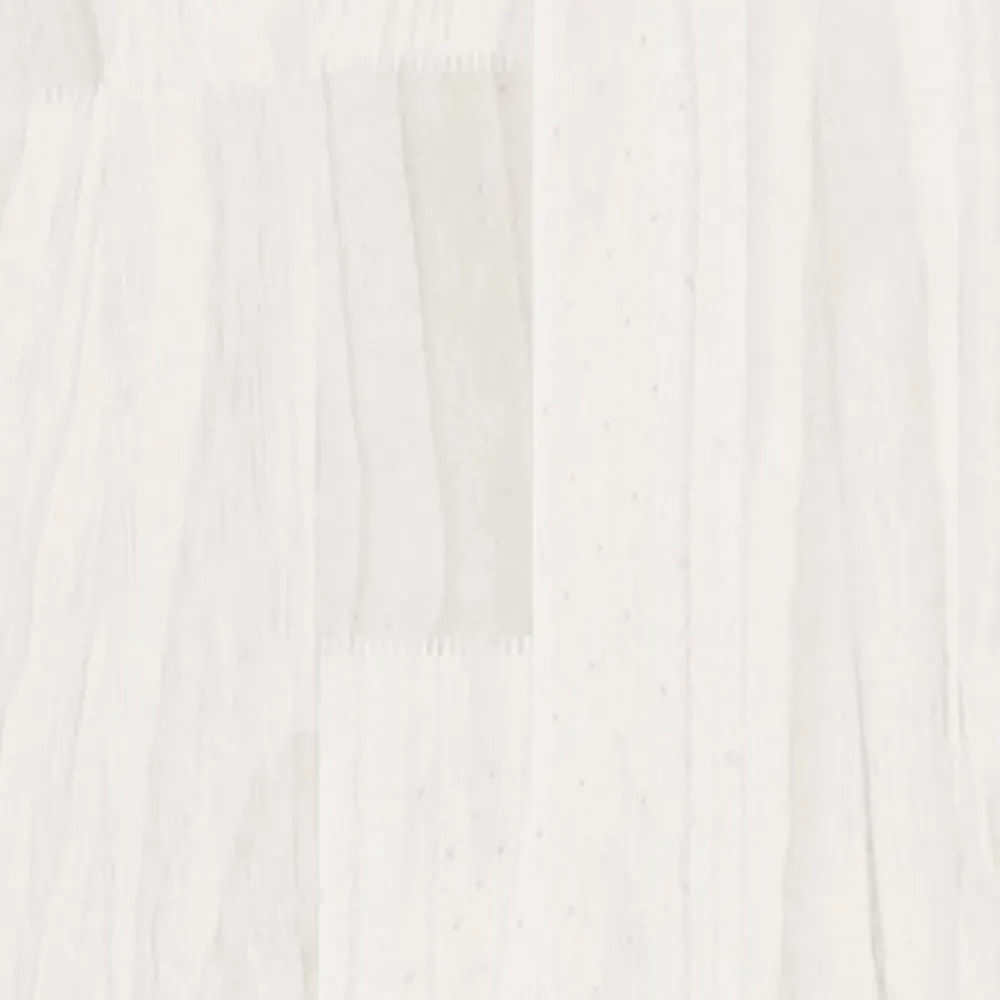 vidaXL Mesita de noche madera maciza de pino blanca 40x29,5x64 cm Blanco Clearance