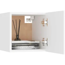 vidaXL Mesita de noche madera de ingeniería blanca 30,5x30x30 cm Blanco Sale