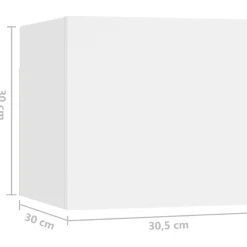vidaXL Mesita de noche madera de ingeniería blanca 30,5x30x30 cm Blanco Sale
