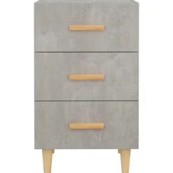 vidaXL Mesas-Mesita de noche madera de ingeniería gris hormigón 40x40x66 cm