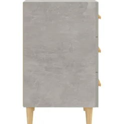 vidaXL Mesas-Mesita de noche madera de ingeniería gris hormigón 40x40x66 cm
