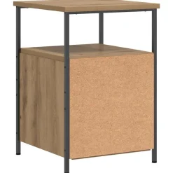 vidaXL Mesita de noche madera ingeniería 34x35,5x50 cm Roble artisan Online