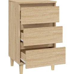 vidaXL Mesita de noche madera contrachapada 40x35x70 cm Roble Sonoma Clearance