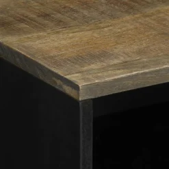 vidaXL Mesita de noche madera maciza de mango gris claro 50x33x60 cm Discount