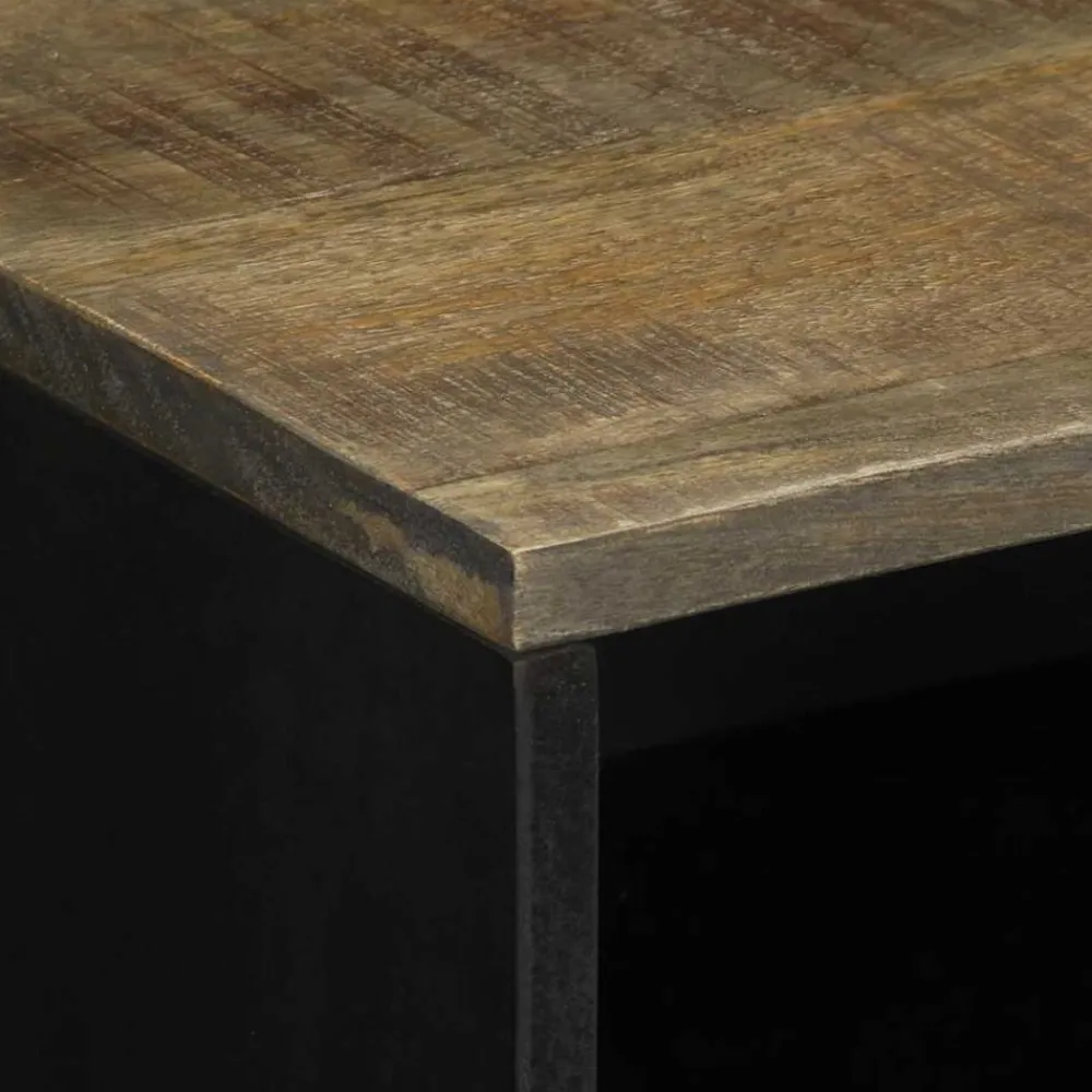 vidaXL Mesita de noche madera maciza de mango gris claro 50x33x60 cm Discount