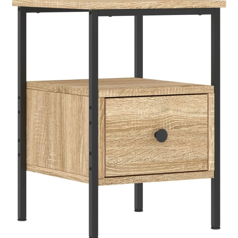 vidaXL Mesita de noche madera de ingeniería 34x36x50 cm Roble Sonoma Online