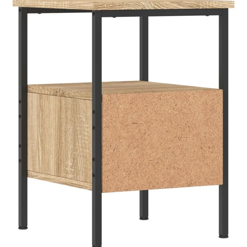 vidaXL Mesita de noche madera de ingeniería 34x36x50 cm Roble Sonoma Online