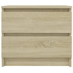 vidaXL Mesita de noche madera contrachapada 50x39x43,5 cm Roble Sonoma New