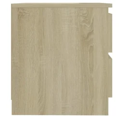 vidaXL Mesita de noche madera contrachapada 50x39x43,5 cm Roble Sonoma New