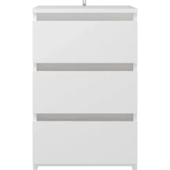 vidaXL Mesita de noche madera de ingeniería 40x35x62,5 cm Blanco Outlet