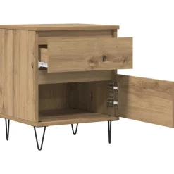 vidaXL Mesita de noche madera de ingeniería roble artisian 40x35x50 cm Roble artisan Online
